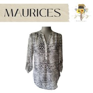 MAURICES Hearts Blouse, Size XSMALL